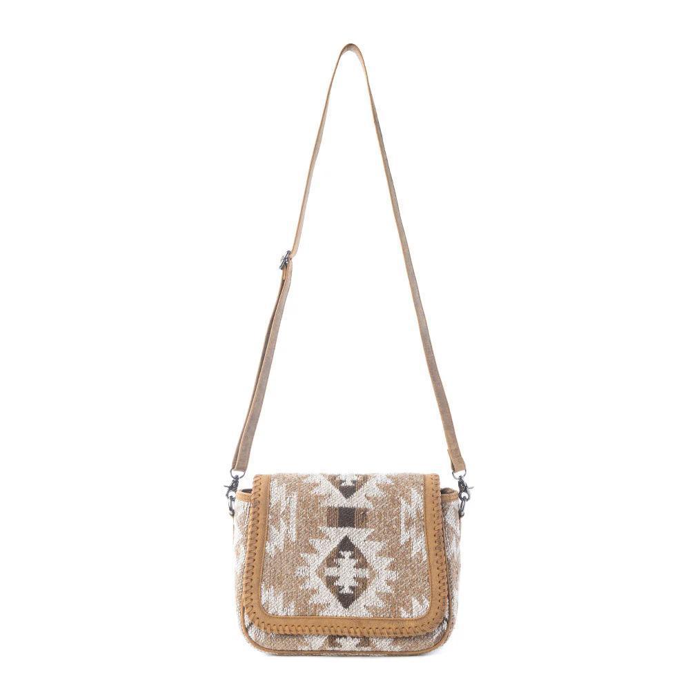 Rising Falcon Woven Shoulder Bag in Prairie Sand
