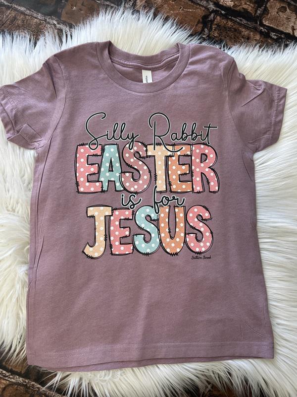 Youth Silly Rabbit, Easter Is For Jesus Tee
