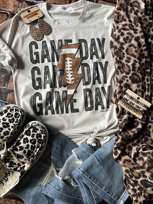 Game Day Football Bolt Tee